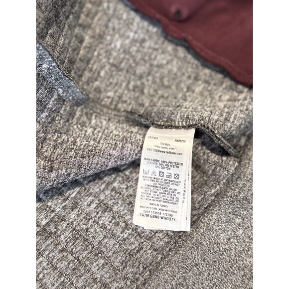 Ted Baker London Mens Jacket Gray Whooty Full Zip Fleece Bomber Outdoor S Small - Picture 6 of 15